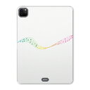 iPad Pro 11 第2世代 2020年版 用 ケース ソフト TPUケース A2228 A2068 A2230 対応 タブレットケース タブレットカバー 013950 音符 音楽 レインボー