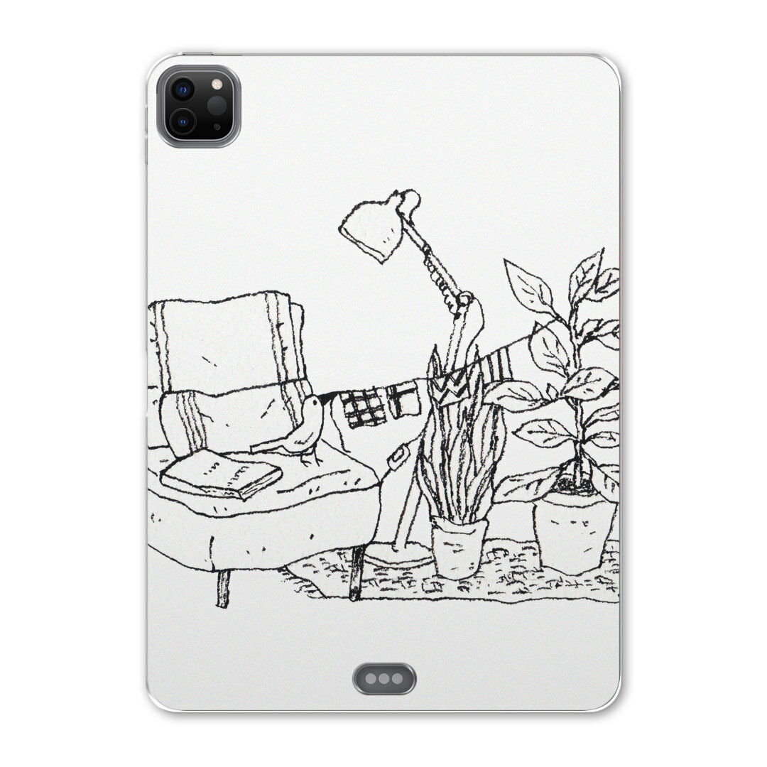 iPad Pro 11 第2世代 2020年版 用 ケース ソフト TPUケース A2228 A2068 A2230 対応 タブレットケース タブレットカバー 014428 観葉植物　イラスト