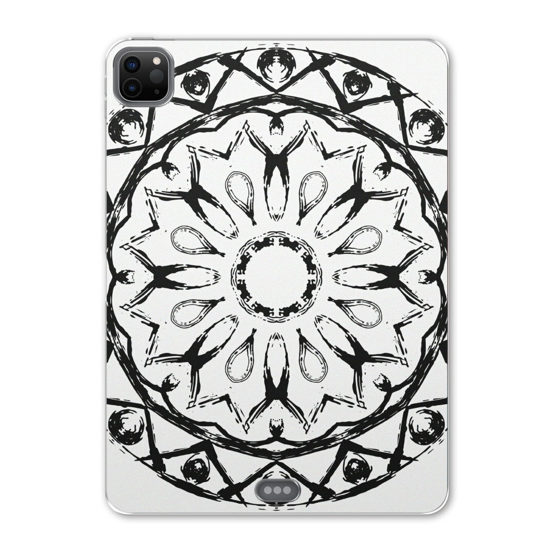 iPad Pro 11 第2世代 2020年版 用 ケース ソフト TPUケース A2228 A2068 A2230 対応 タブレットケース タブレットカバー 014749 模様　円　白黒