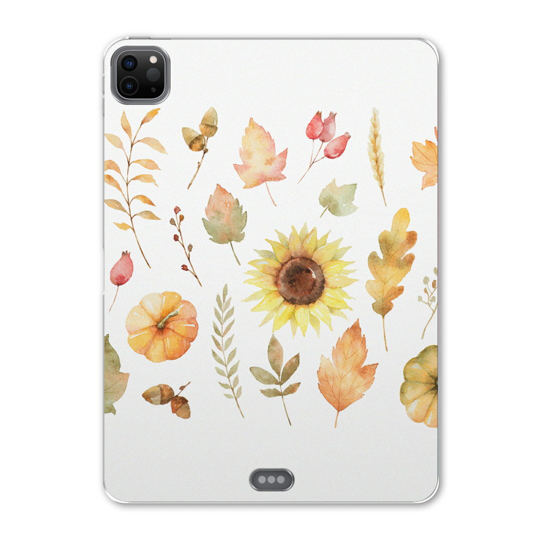 iPad Pro 11 第2世代 2020年版 用 ケース ソフト TPUケース A2228 A2068 A2230 対応 タブレットケース タブレットカバー 015402 ひまわり 秋 はっぱ