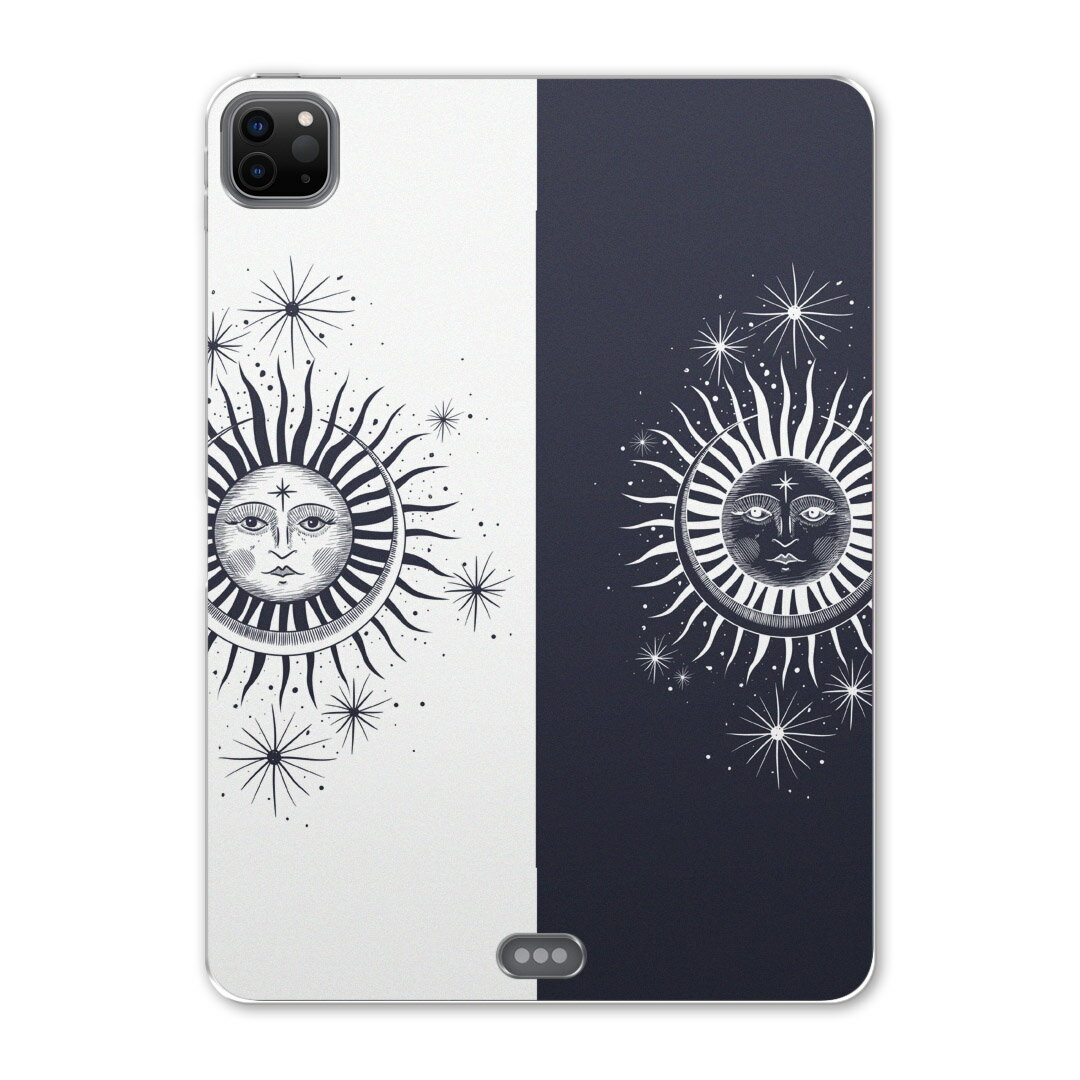 iPad Pro 11 第2世代 2020年版 用 ケース ソフト TPUケース A2228 A2068 A2230 対応 タブレットケース タブレットカバー 016046 太陽 月 宇宙