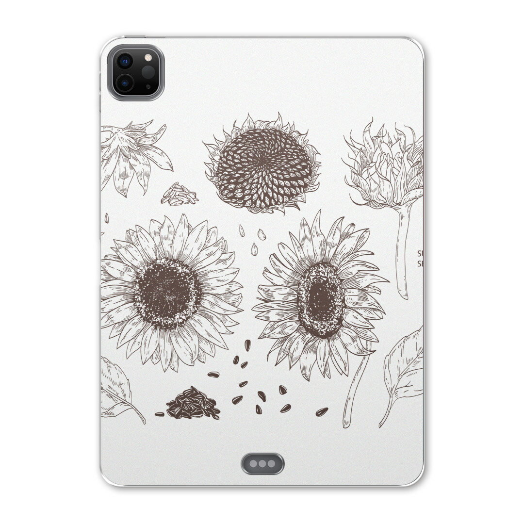 iPad Pro 11 第2世代 2020年版 用 ケース ソフト TPUケース A2228 A2068 A2230 対応 タブレットケース タブレットカバー 016123 ひまわり 植物
