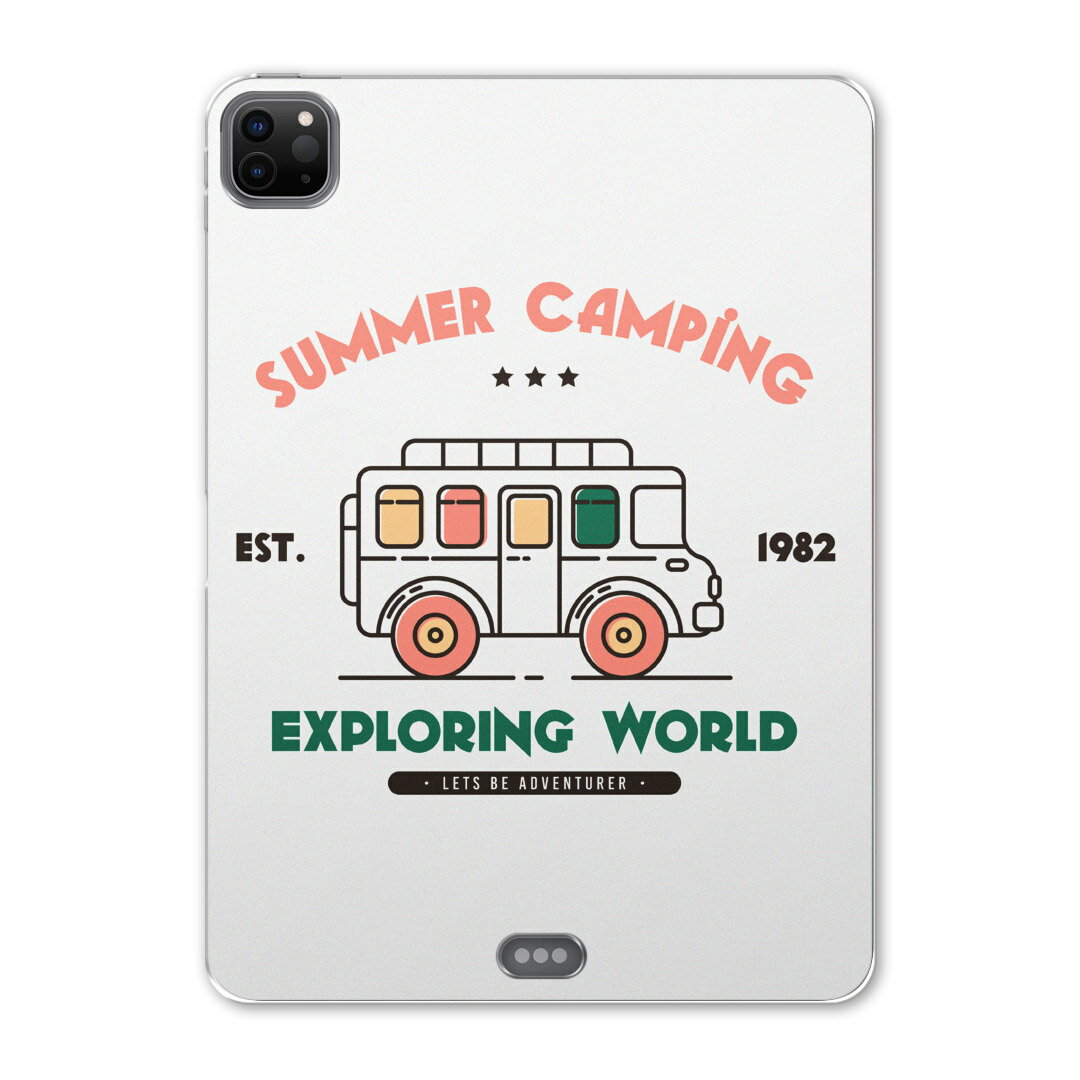 iPad Pro 11 第2世代 2020年版 用 ケース ソフト TPUケース A2228 A2068 A2230 対応 タブレットケース タブレットカバー 016247 車 キャンプ 英語