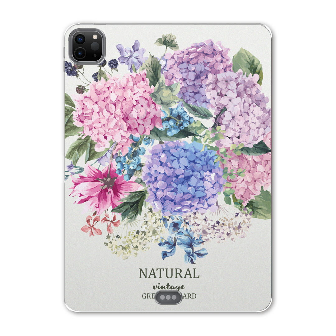 iPad Pro 11 第2世代 2020年版 用 ケース ソフト TPUケース A2228 A2068 A2230 対応 タブレットケース タブレットカバー 016328 あじさい 梅雨 花