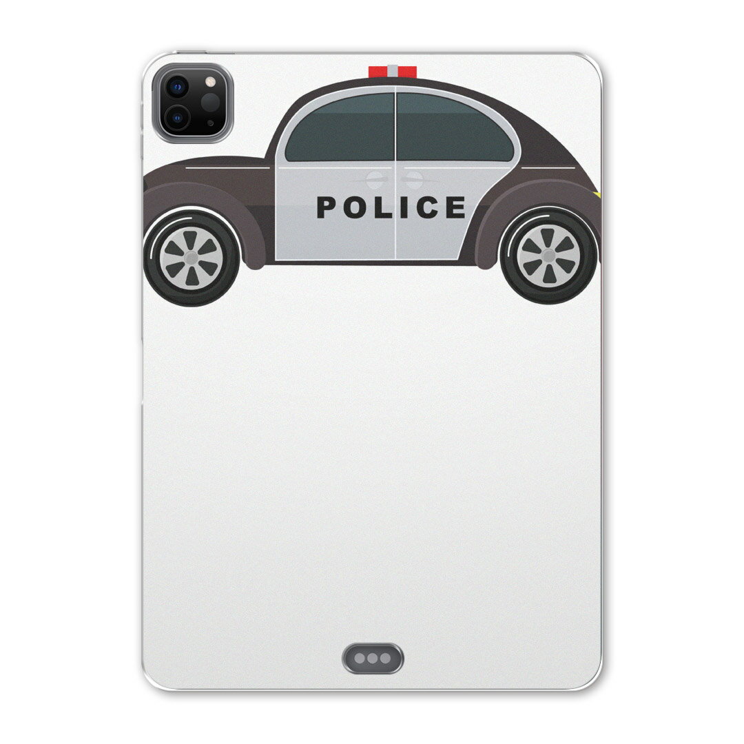 iPad Pro 11 第2世代 2020年版 用 ケース ソフト TPUケース A2228 A2068 A2230 対応 タブレットケース タブレットカバー 017510 乗り物 アメリカ　police　車