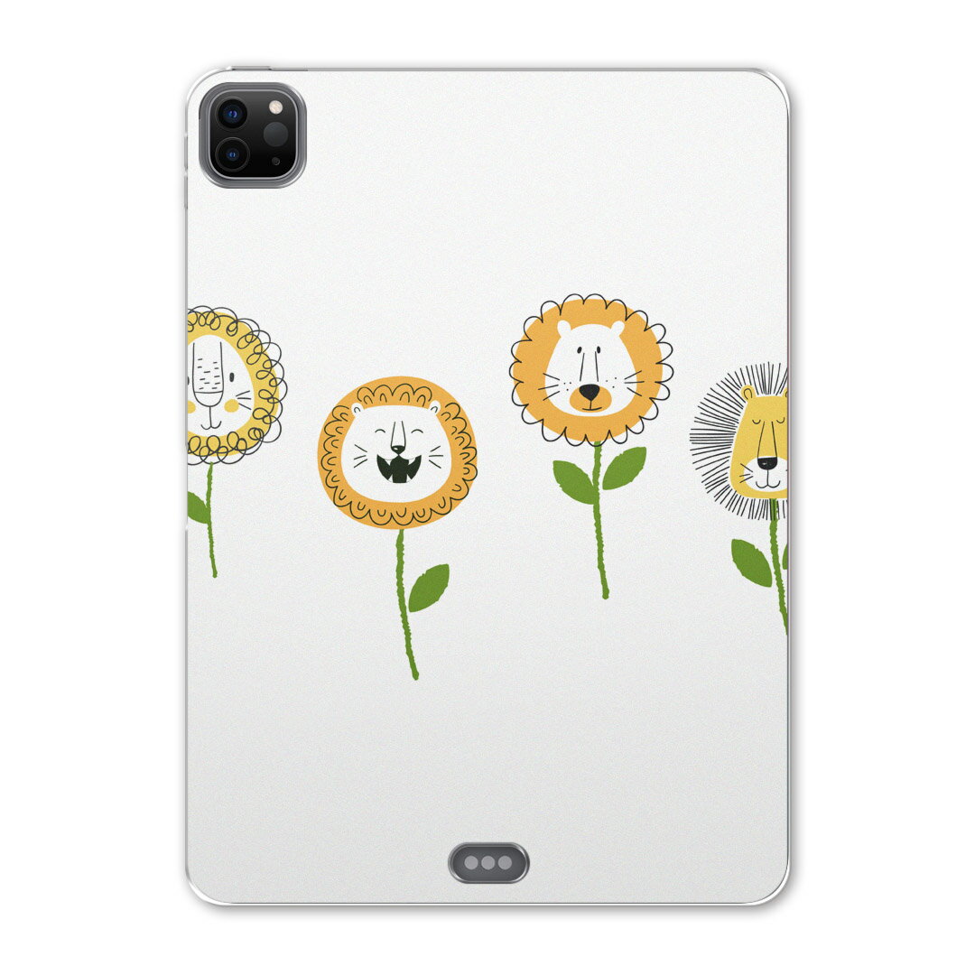 iPad Pro 11 第2世代 2020年版 用 ケース ソフト TPUケース A2228 A2068 A2230 対応 タブレットケース タブレットカバー 017813 夏 summer ひまわり かわいい ライオン