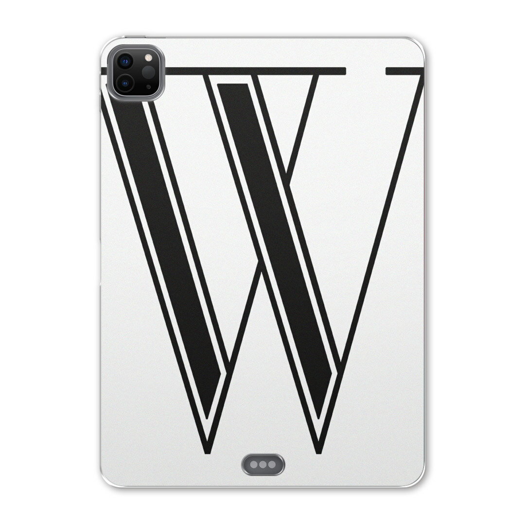 iPad Pro 11 第2世代 2020年版 用 ケース ソフト TPUケース A2228 A2068 A2230 対応 タブレットケース タブレットカバー 019364 フォント 文字 w アルファベット(2.0)