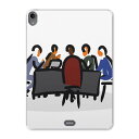 iPad Pro 11inch 第1世代 2018年 アイパッドプロ 11インチ タブレットケース タブレットカバー TPU ソフトケース A1980 A2013 A1934 A1979 001032 会議 イラスト(2)
