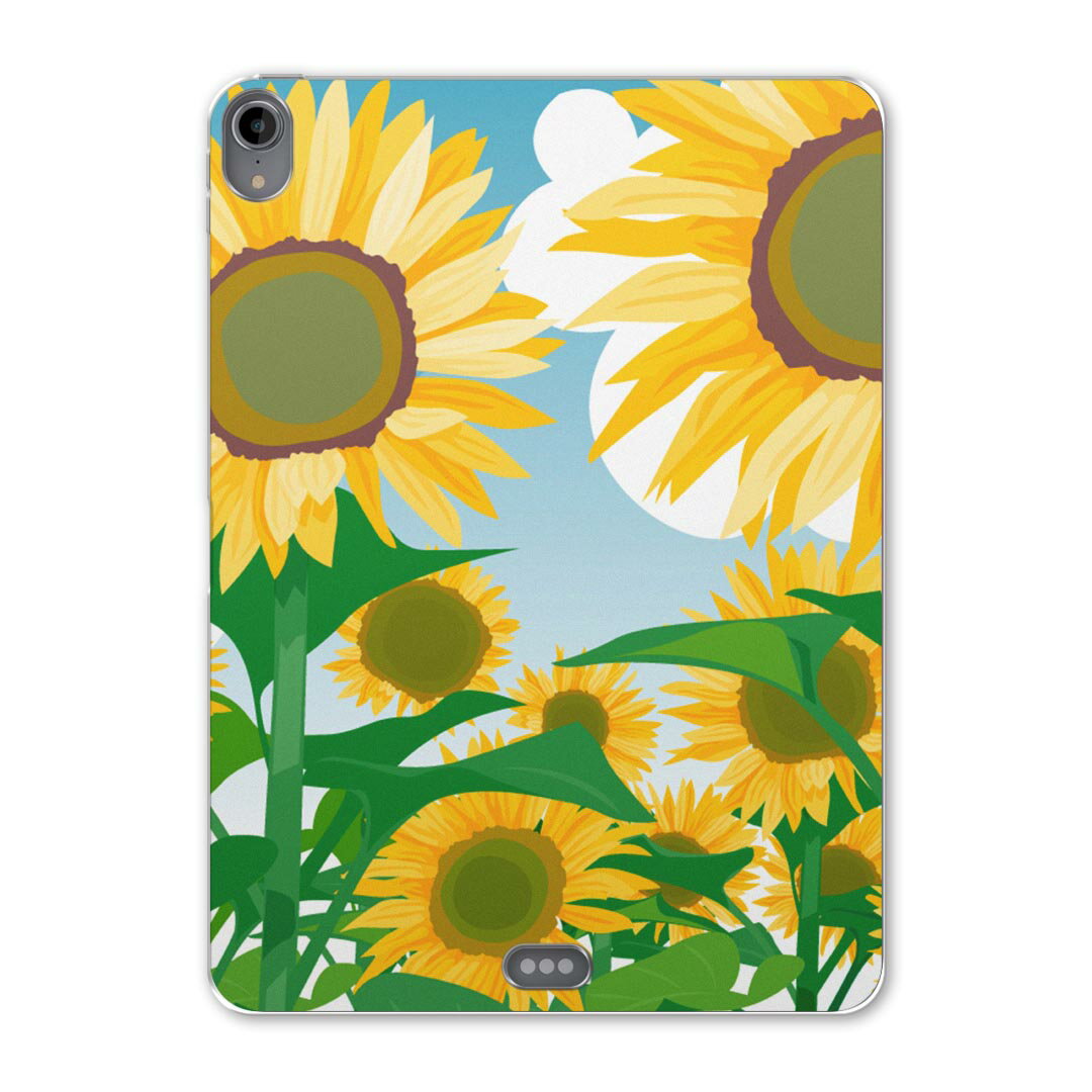 iPad Pro 12.9 第3世代 2019年版 用 ケース ソフト TPUケース A1876 A2014 A1895 対応 タブレットケース タブレットカバー 001348 フラワー ひまわり 花