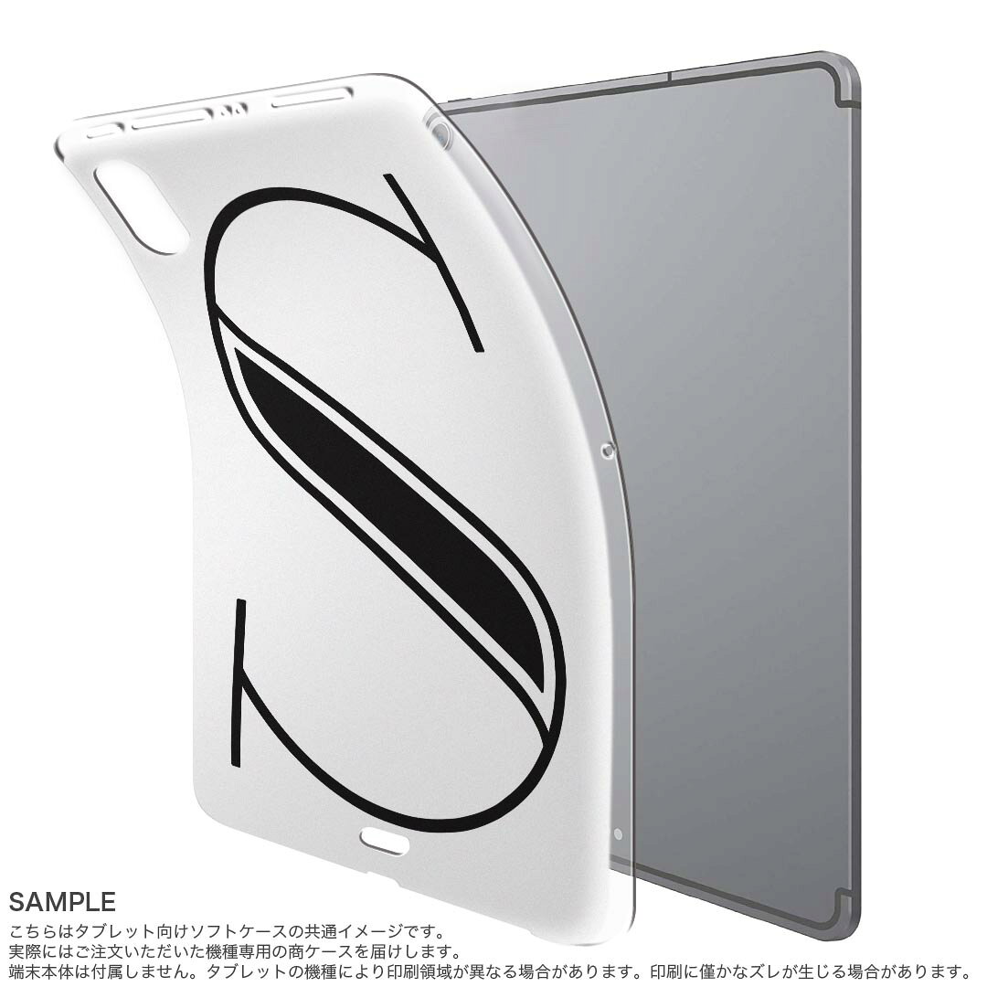 スマコレのiPad Pro 12.9 第3世代 2019年版 用 ケース ソフト TPUケース A1876 A2014 A1895 対応 タブレットケース タブレットカバー 019360 フォント 文字 s アルファベット｜アングル2