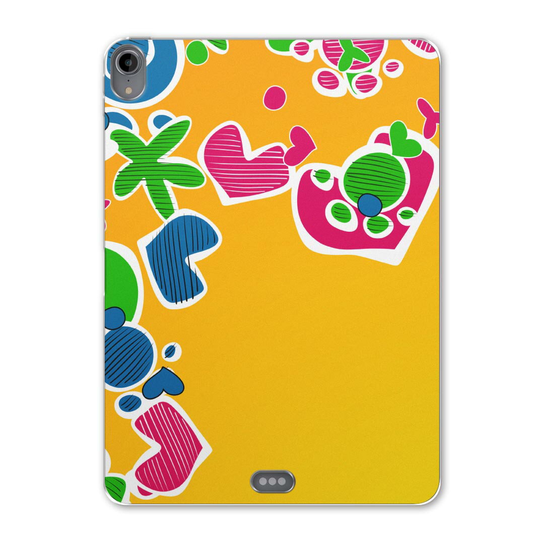 iPad Pro 11inch 第1世代 2018年 アイパッドプロ 11インチ タブレットケース タブレットカバー TPU ソフトケース A1980 A2013 A1934 A1979 004534 ハート　花　カラフル