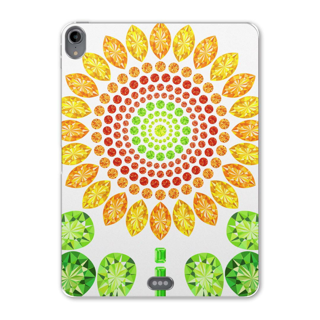 iPad Pro 11inch 第1世代 2018年 アイパッドプロ 11インチ タブレットケース タブレットカバー TPU ソフトケース A1980 A2013 A1934 A1979 005195 ひまわり 宝石 イラスト
