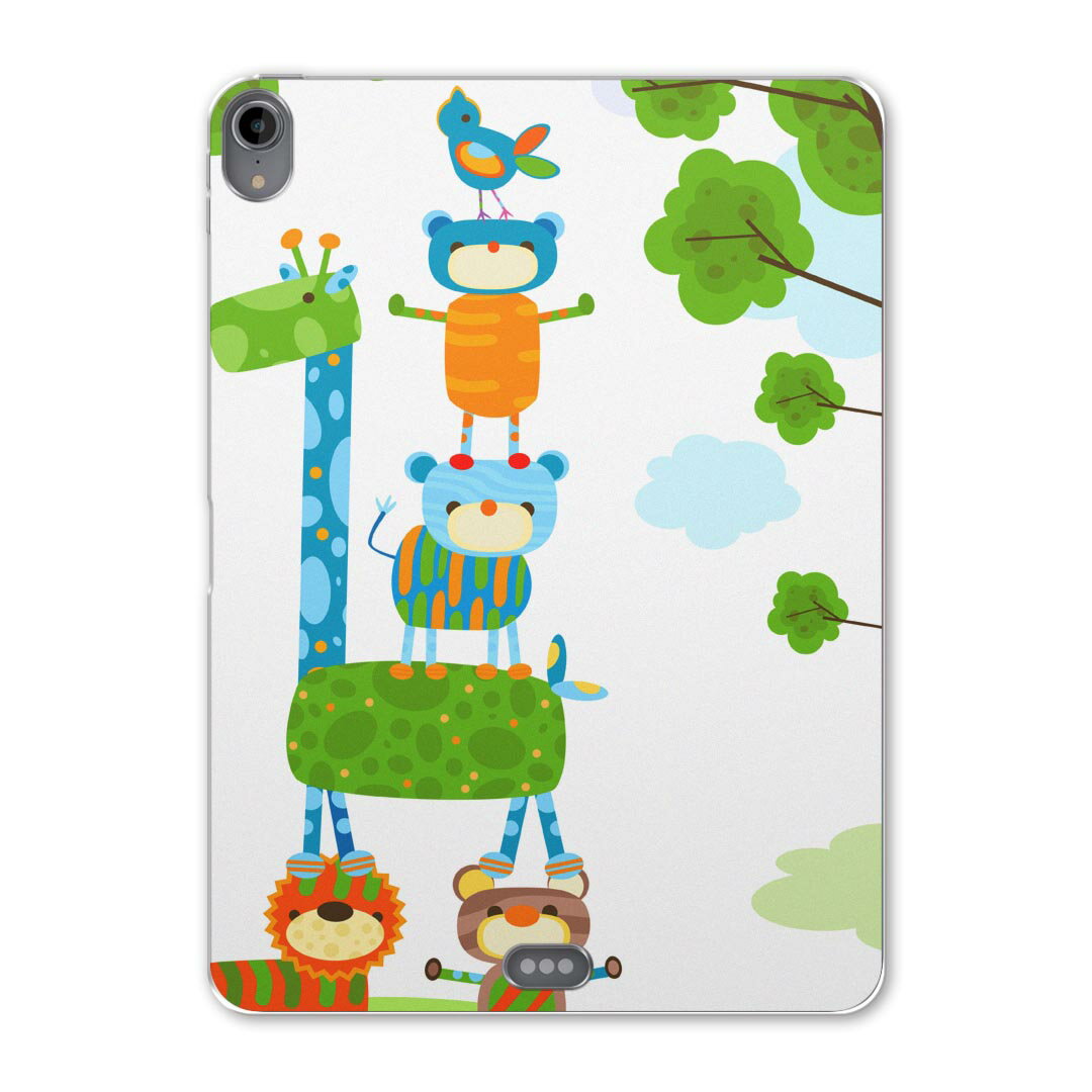 iPad Pro 11inch 第1世代 2018年 アイパッドプロ 11インチ タブレットケース タブレットカバー TPU ソフトケース A1980 A2013 A1934 A1979 005276 動物　緑　イラスト