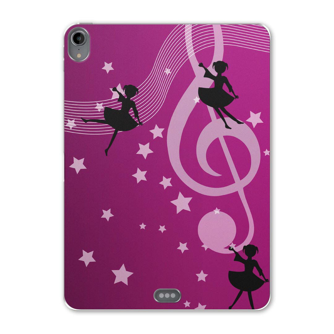 iPad Pro 11inch 第1世代 2018年 アイパッドプロ 11インチ タブレットケース タブレットカバー TPU ソフトケース A1980 A2013 A1934 A1979 005353 星　音楽　紫