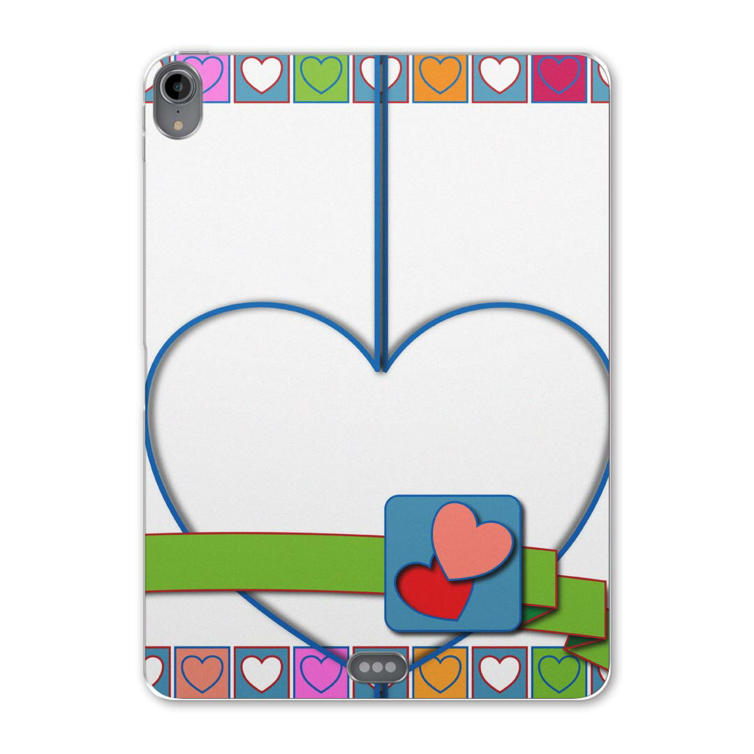 iPad Pro 12.9 第3世代 2019年版 用 ケース ソフト TPUケース A1876 A2014 A1895 対応 タブレットケース タブレットカバー 005707 ラブリー ハート　カラフル