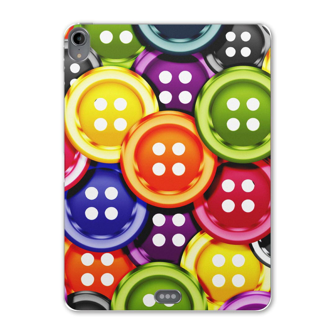 iPad Pro 12.9 第3世代 2019年版 用 ケース ソフト TPUケース A1876 A2014 A1895 対応 タブレットケース タブレットカバー 005926 ユニーク カラフル　ボタン