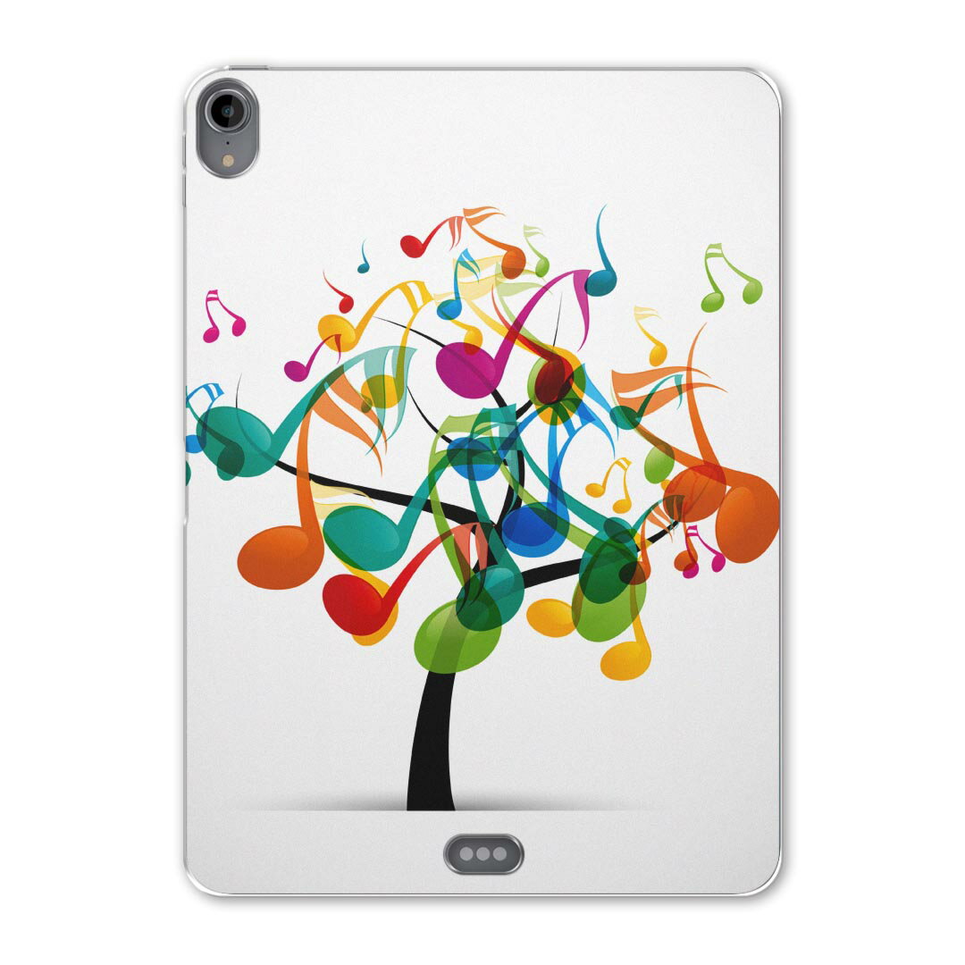 iPad Pro 12.9 第3世代 2019年版 用 ケース ソフト TPUケース A1876 A2014 A1895 対応 タブレットケース タブレットカバー 005962 ラブリー 音符　カラフル