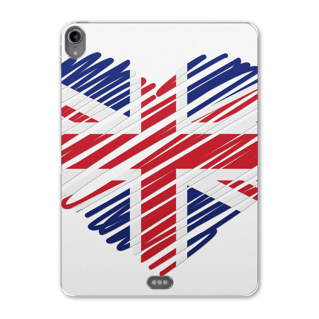iPad Pro 12.9 第3世代 2019年版 用 ケース ソフト TPUケース A1876 A2014 A1895 対応 タブレットケース タブレットカバー 006150 ユニーク 国旗　ハート
