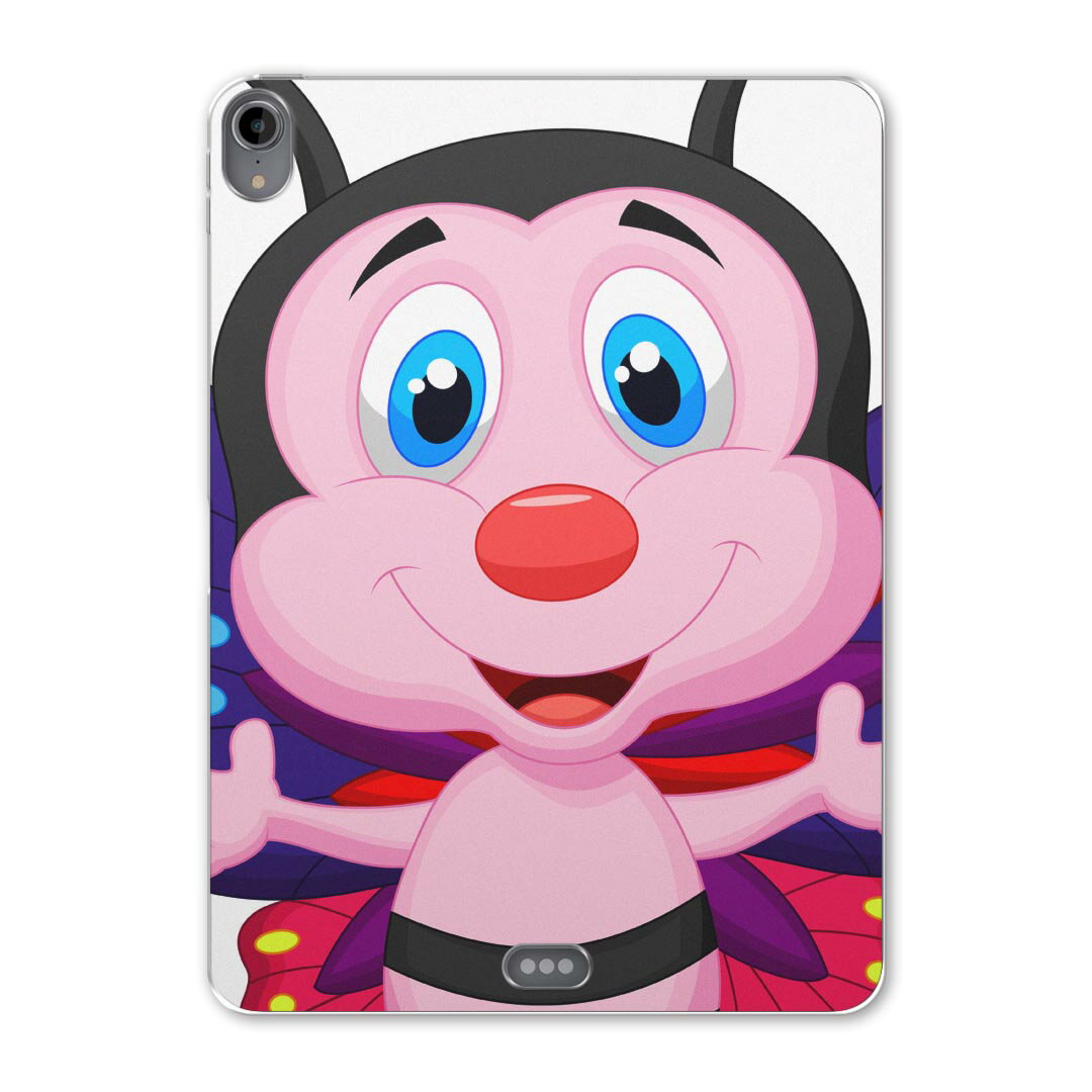 iPad Pro 12.9 第3世代 2019年版 用 ケース ソフト TPUケース A1876 A2014 A1895 対応 タブレットケース タブレットカバー 006303 アニマル 蝶　キャラクター