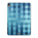 iPad Pro 12.9 第3世代 2019年版 用 ケース ソフト TPUケース A1876 A2014 A1895 対応 タブレットケース タブレットカバー 007335 木目 チェック 青 ブルー 模様(2)