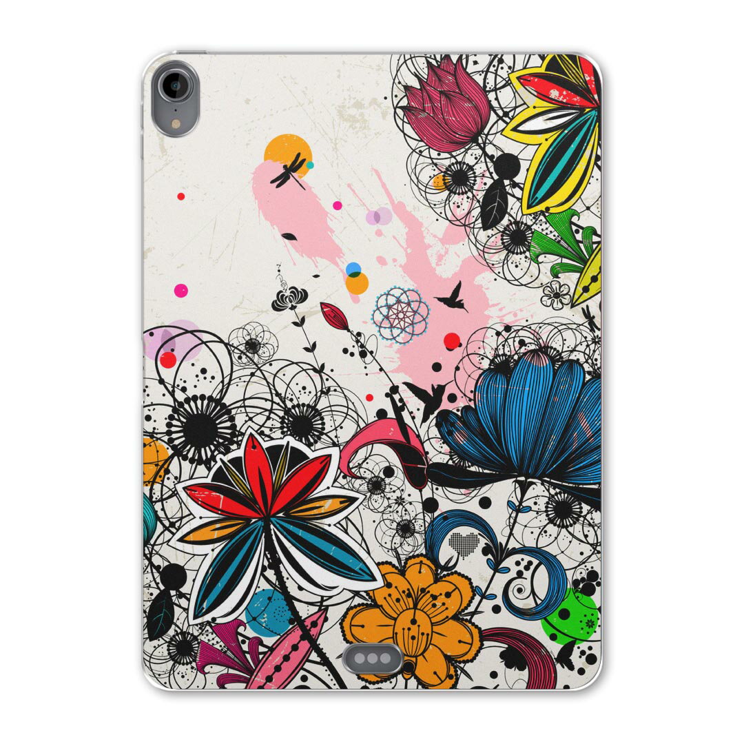 iPad Pro 11inch 第1世代 2018年 アイパッドプロ 11インチ タブレットケース タブレットカバー TPU ソフトケース A1980 A2013 A1934 A1979 007594 花　フラワー　カラフル