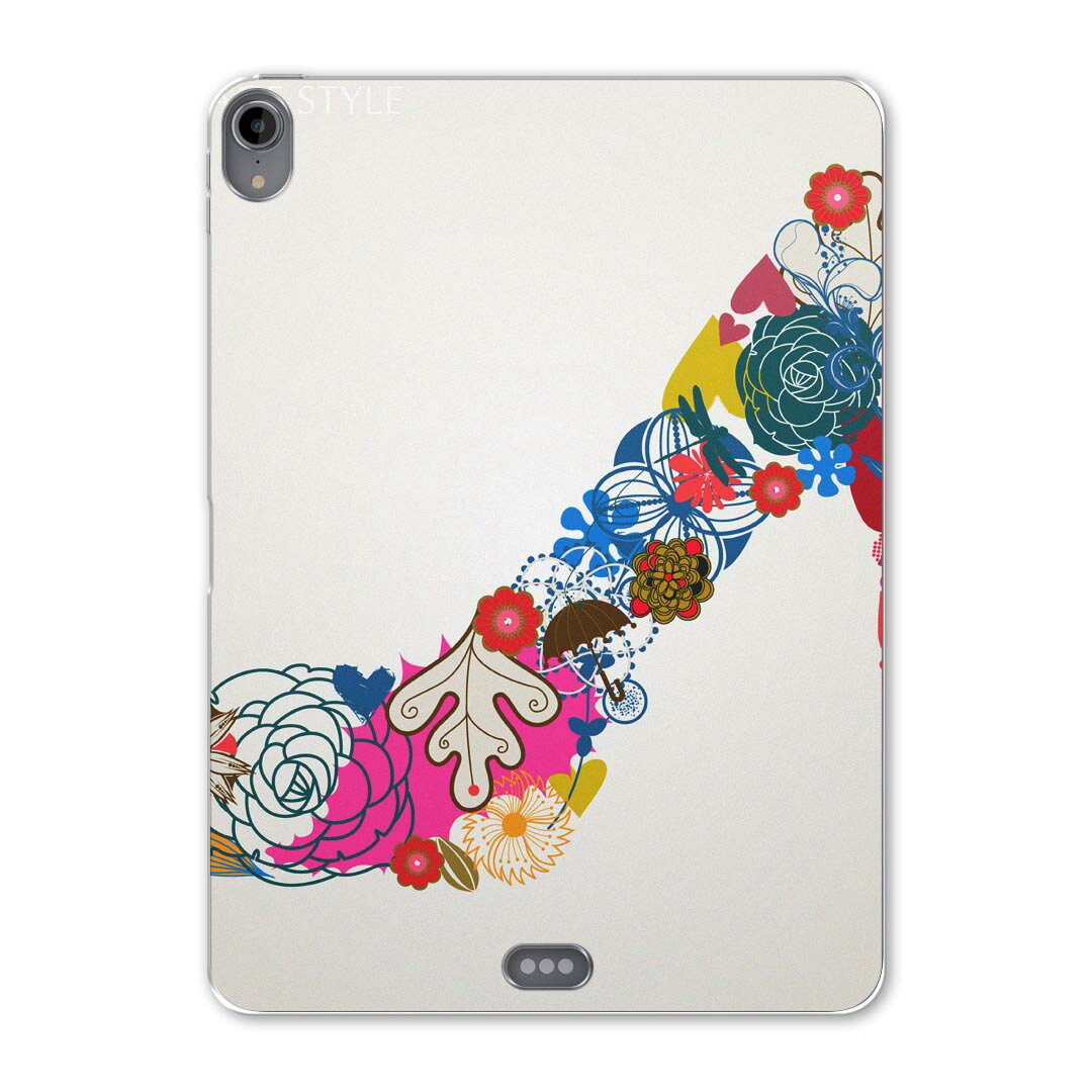 iPad Pro 11inch 第1世代 2018年 アイパッドプロ 11インチ タブレットケース タブレットカバー TPU ソフトケース A1980 A2013 A1934 A1979 007612 花　フラワー　ヒール　カラフル