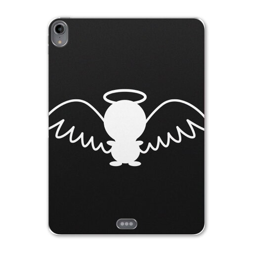 iPad Pro 12.9 第3世代 2019年版 用 ケース ソフト TPUケース A1876 A2014 A1895 対応 タブレットケース タブレットカバー 010816 天使 黒 白 iPad Pro 12.9 第3世代 2019年版 用 ケース ソフト TPUケース A1876 A2014 A1895 対応 タブレットケース タブレットカバー 010816 天使 黒 白