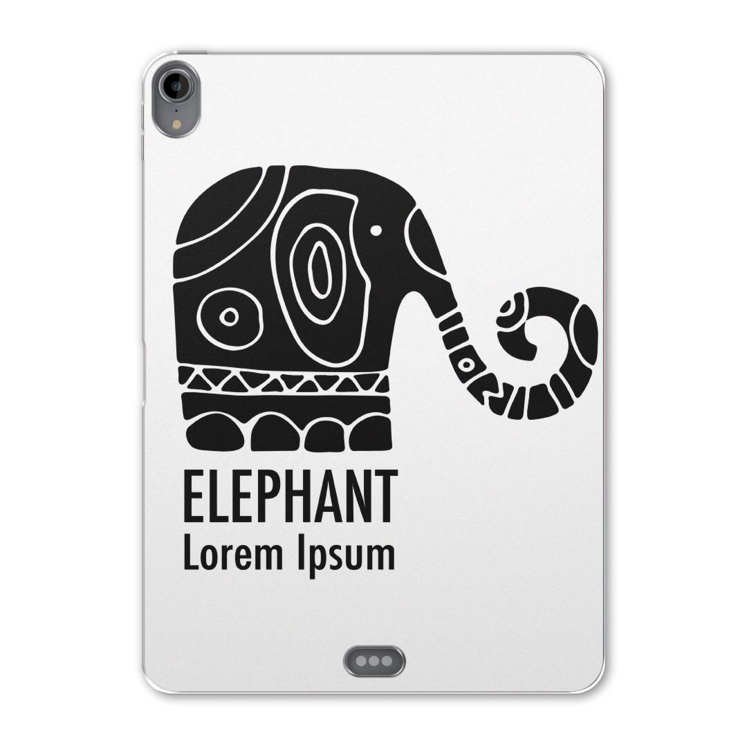 iPad Pro 12.9 第3世代 2019年版 用 ケース ソフト TPUケース A1876 A2014 A1895 対応 タブレットケース タブレットカバー 014605 ゾウ　動物　アニマル