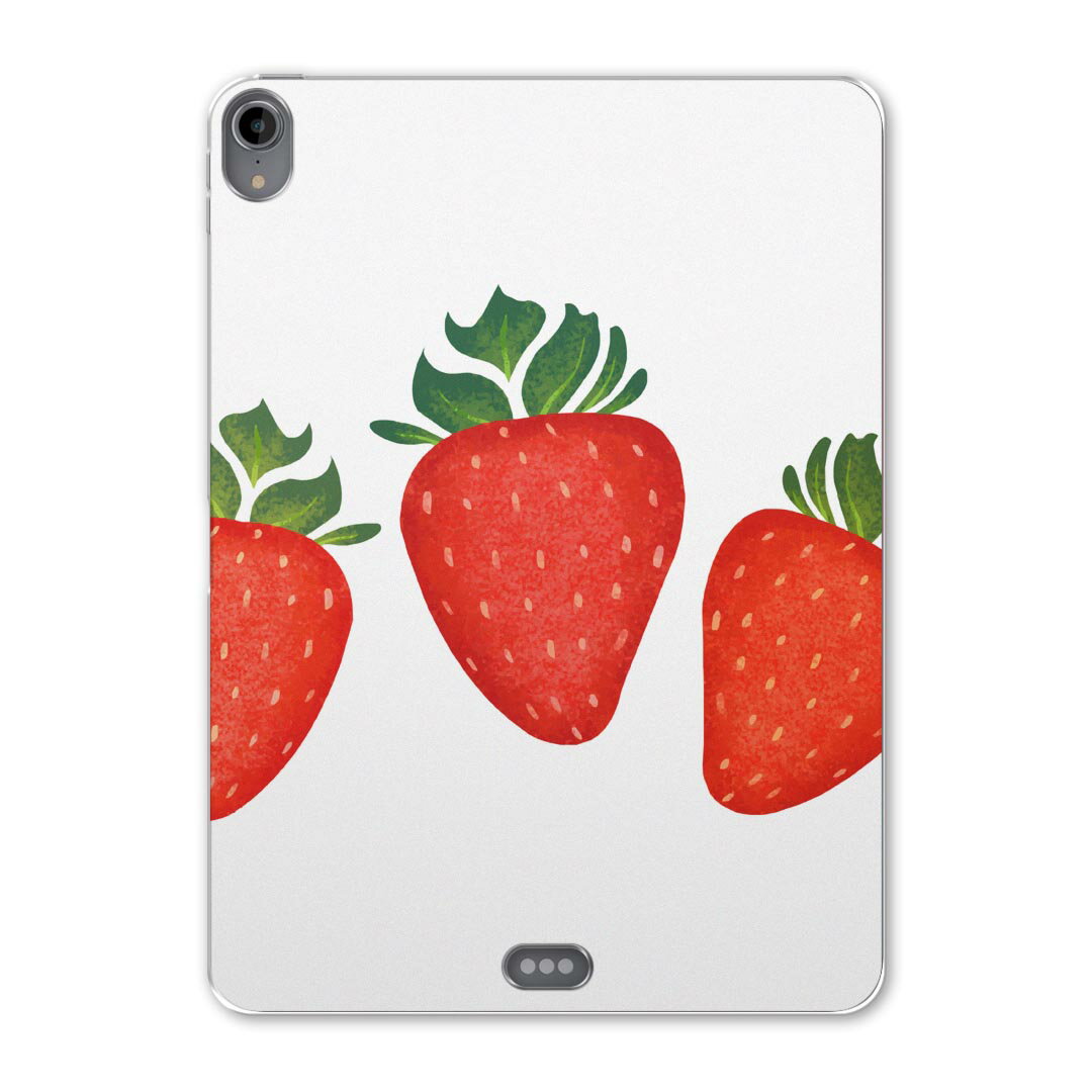 iPad Pro 12.9 第3世代 2019年版 用 ケース ソフト TPUケース A1876 A2014 A1895 対応 タブレットケース タブレットカバー 014692 イチゴ フルーツ