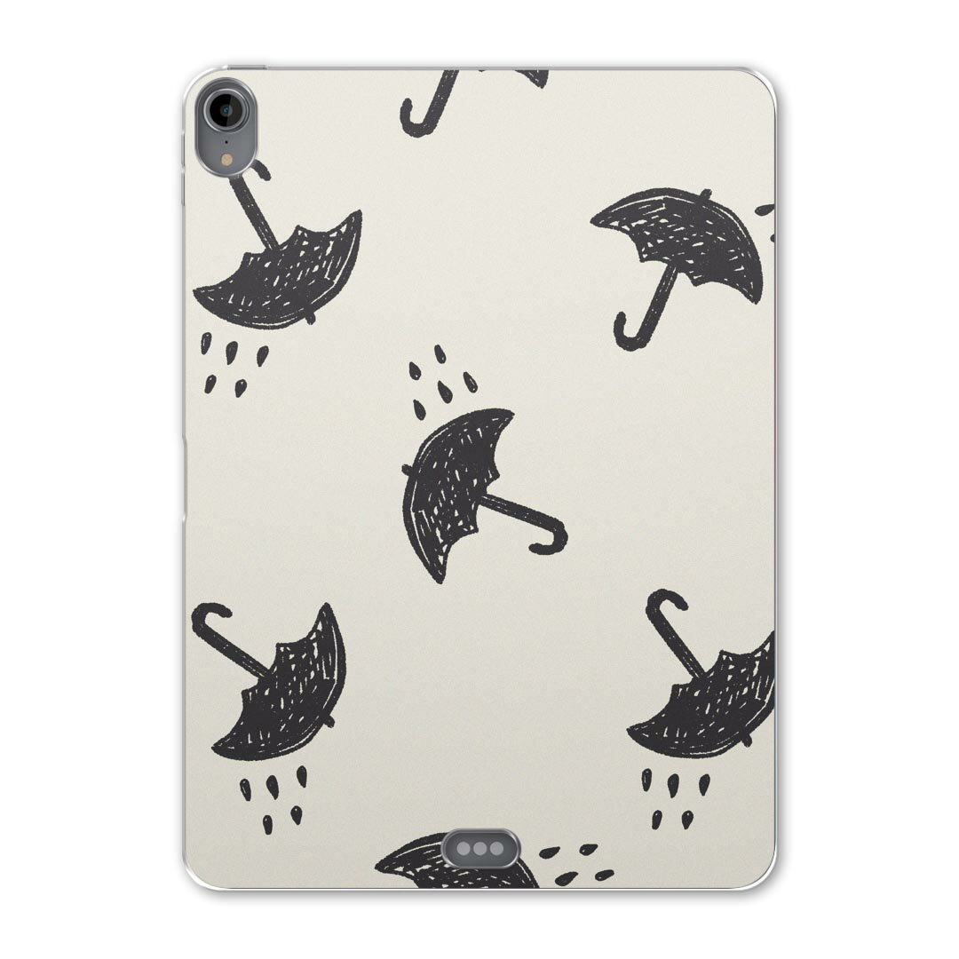 iPad Pro 12.9 第3世代 2019年版 用 ケース ソフト TPUケース A1876 A2014 A1895 対応 タブレットケース タブレットカバー 016360 傘　模様　雨