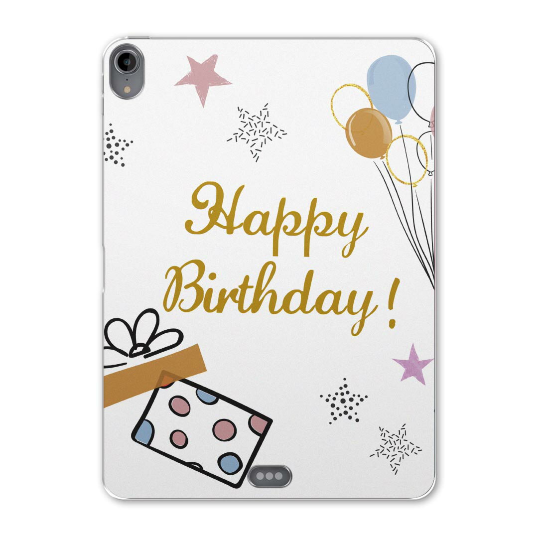 iPad Pro 11 第1世代 2018年版 用 ケース ソフト TPUケース A1980 A2013 A1934 対応 タブレットケース タブレットカバー 017795 Happy Birthday Happy Birthday　風船　星