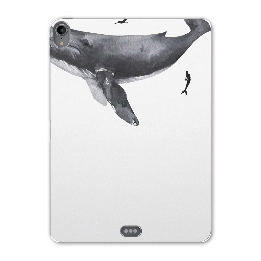 iPad Pro 11 第1世代 2018年版 用 ケース ソフト TPUケース A1980 A2013 A1934 対応 タブレットケース タブレットカバー 019002 イラスト クジラ