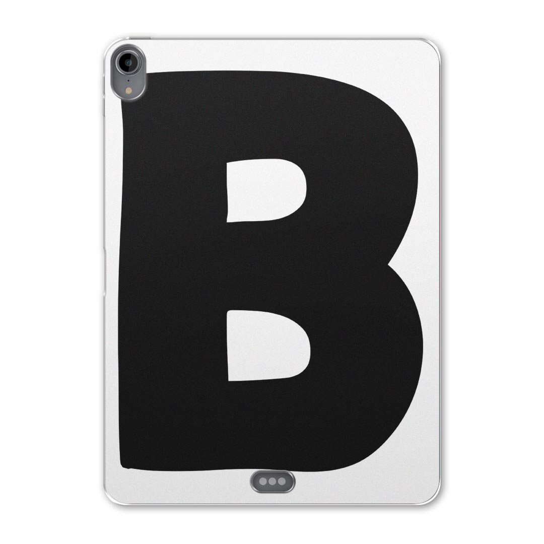 iPad Pro 11 第1世代 2018年版 用 ケース ソフト TPUケース A1980 A2013 A1934 対応 タブレットケース タブレットカバー 019182 フォント 文字 b アルファベット