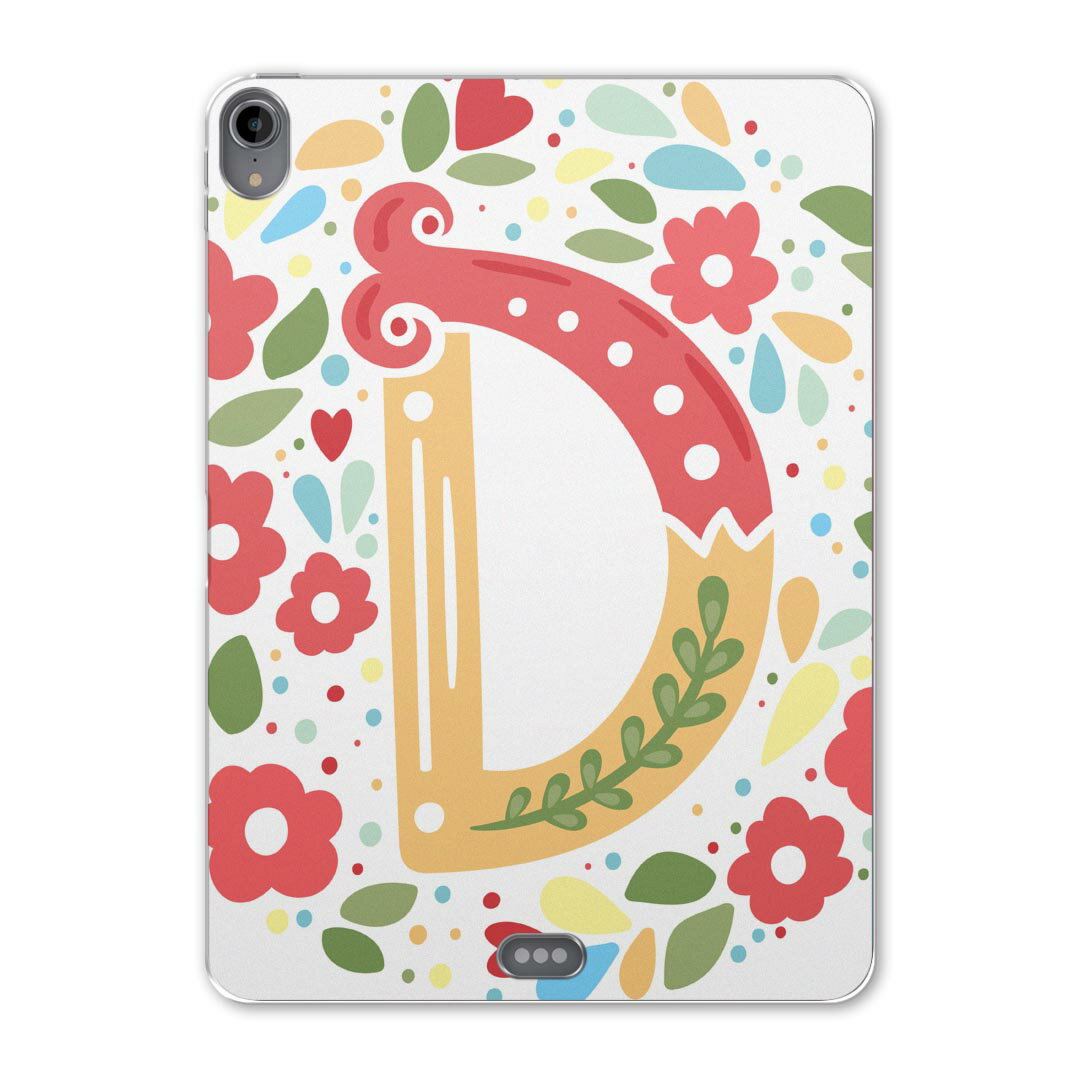 iPad Pro 11 第1世代 2018年版 用 ケース ソフト TPUケース A1980 A2013 A1934 対応 タブレットケース タブレットカバー 019273 フォント 文字 d アルファベット