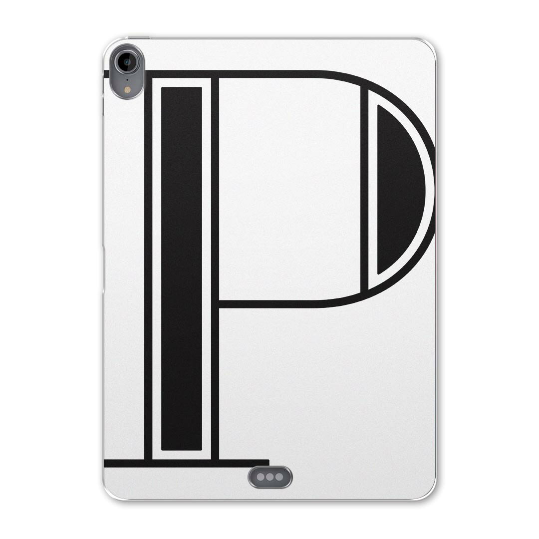 iPad Pro 11 第1世代 2018年版 用 ケース ソフト TPUケース A1980 A2013 A1934 対応 タブレットケース タブレットカバー 019357 フォント 文字 p アルファベット