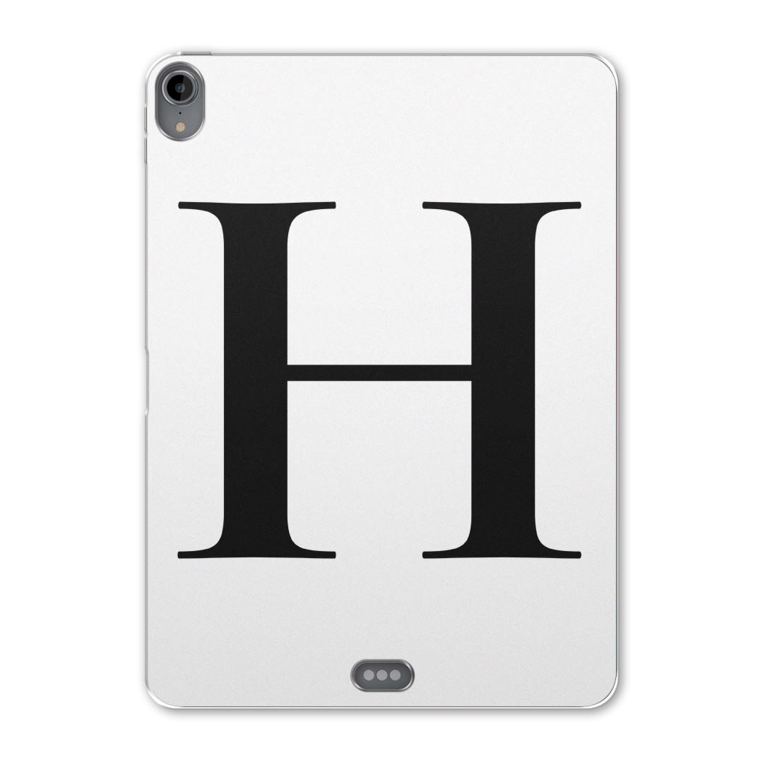 iPad Pro 12.9 第3世代 2019年版 用 ケース ソフト TPUケース A1876 A2014 A1895 対応 タブレットケース タブレットカバー 019541 フォント 文字 h アルファベット