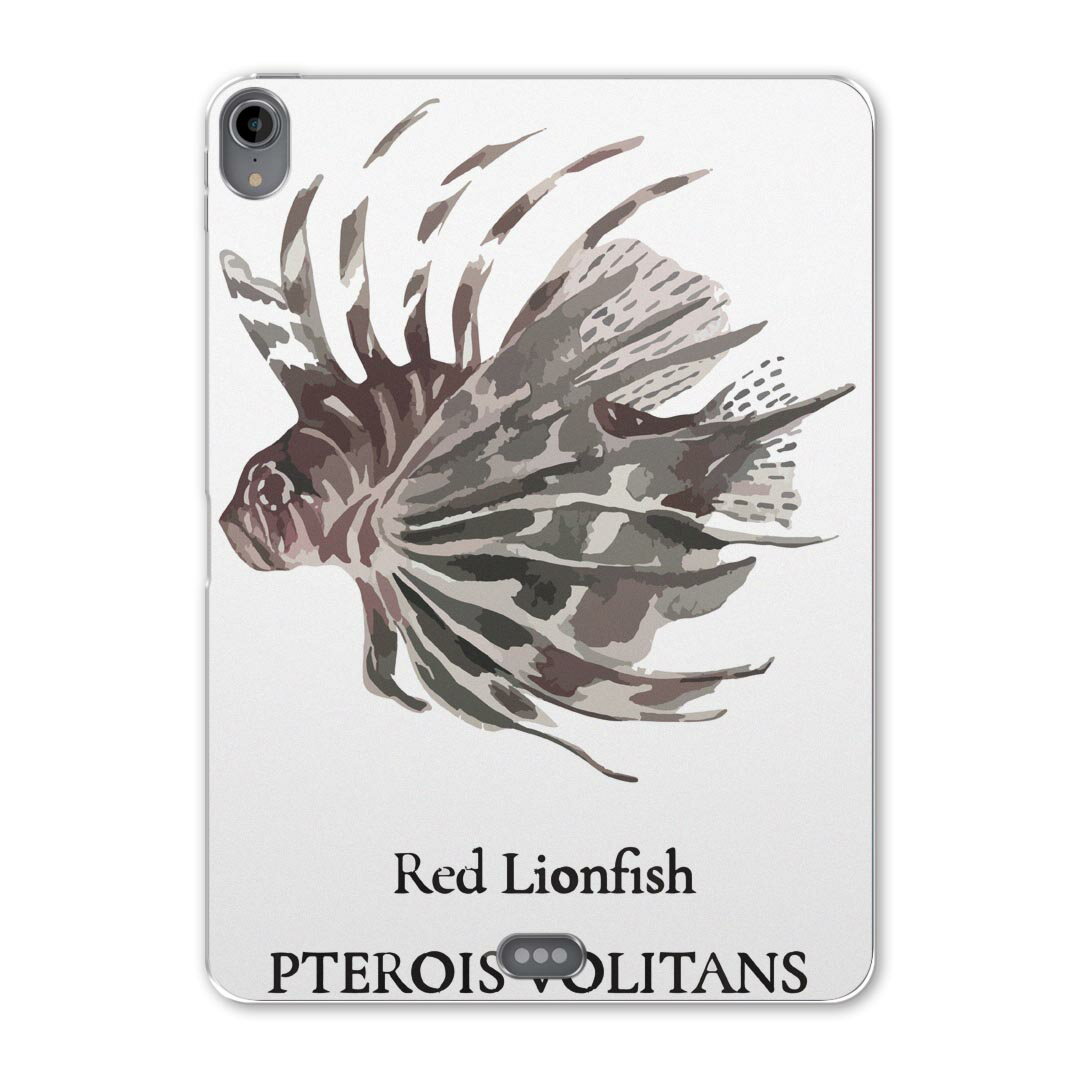 iPad Pro 11 第1世代 2018年版 用 ケース ソフト TPUケース A1980 A2013 A1934 対応 タブレットケース タブレットカバー 019736 デザイン 海の生物 ハナミノカサゴ red lionfish
