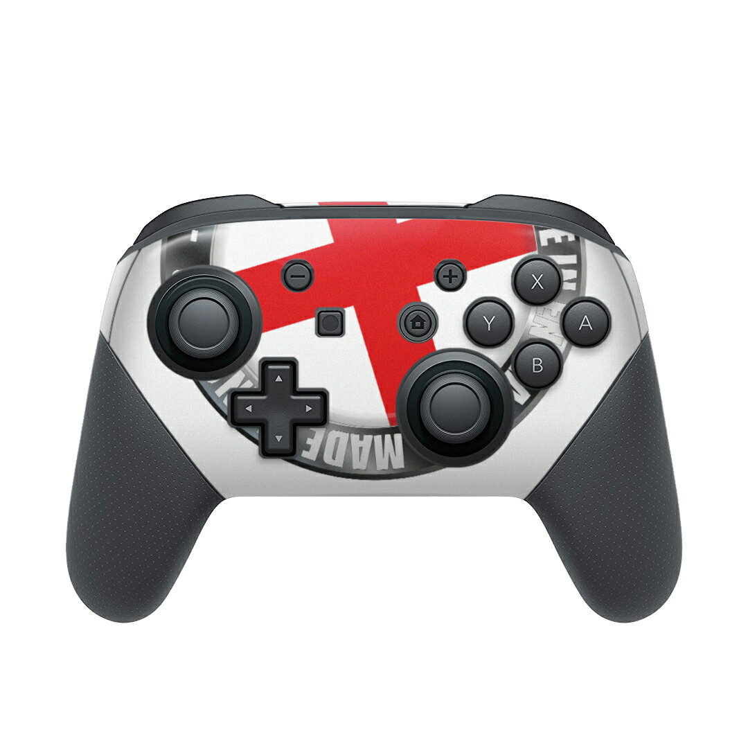 Nintendo Switch 用 PROコントローラ 専用 ニンテンドー スイッチ プロコン 専用 デザインスキンシール 全面セット カバー ケース 保護 フィルム ステッカー デコ アクセサリー 000928 イングランド 国旗