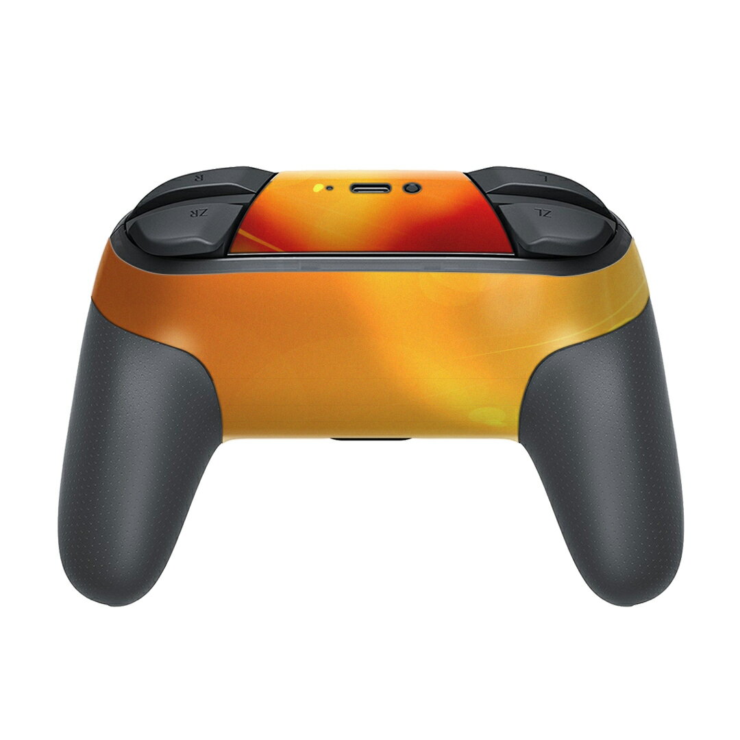 Nintendo Switch 用 PROコントローラ 専用 ニンテンドー スイッチ プロコン 専用 デザインスキンシール 全面セット カバー ケース 保護 フィルム ステッカー デコ アクセサリー 002009 シンプル　オレンジ