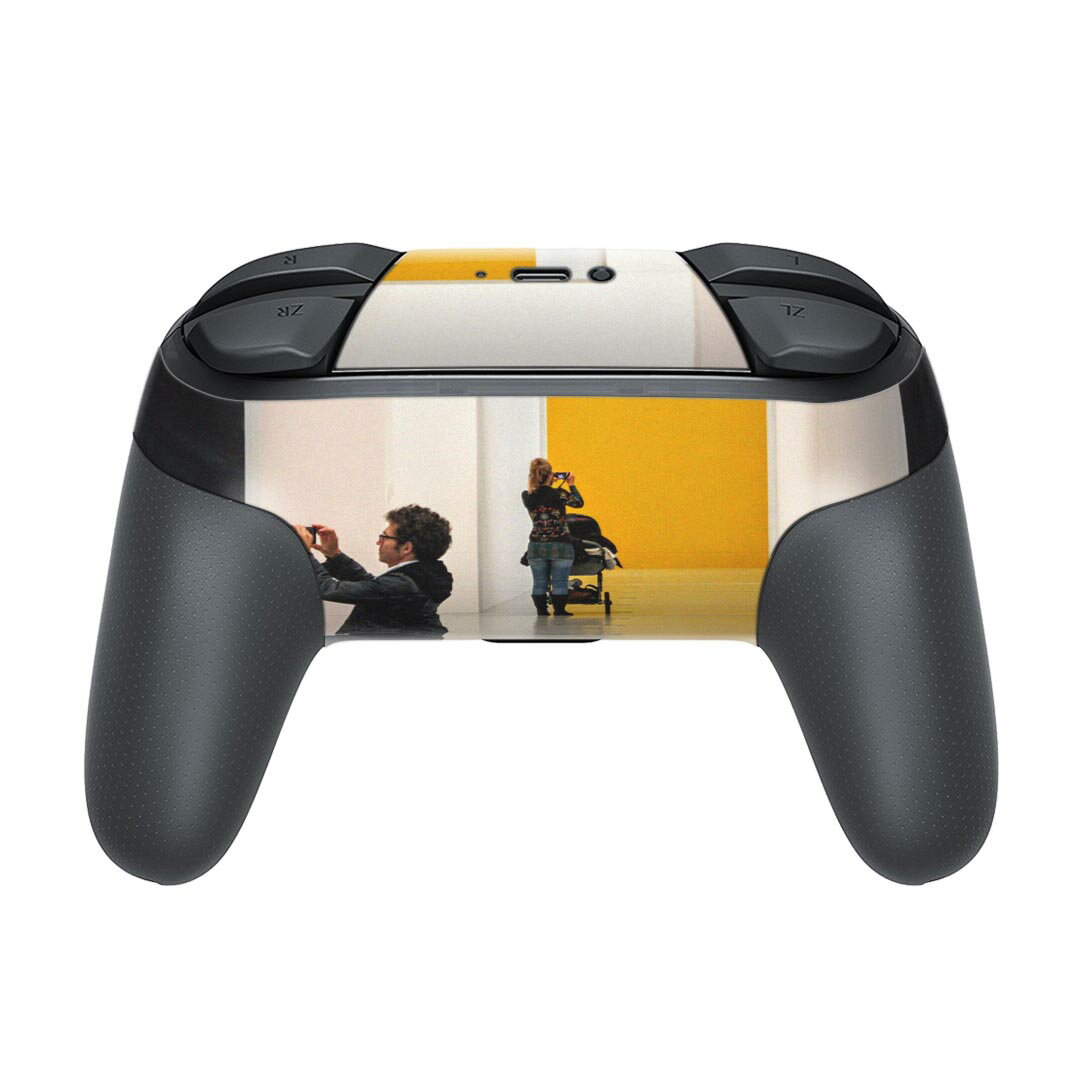 Nintendo Switch 用 PROコントローラ 専用 ニンテンドー スイッチ プロコン 専用 デザインスキンシール 全面セット カバー ケース 保護 フィルム ステッカー デコ アクセサリー 022889 写真　人物