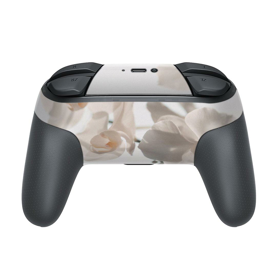 Nintendo Switch 用 PROコントローラ 専用 ニンテンドー スイッチ プロコン 専用 デザインスキンシール 全面セット カバー ケース 保護 フィルム ステッカー デコ アクセサリー 022963 花　写真　シンプル