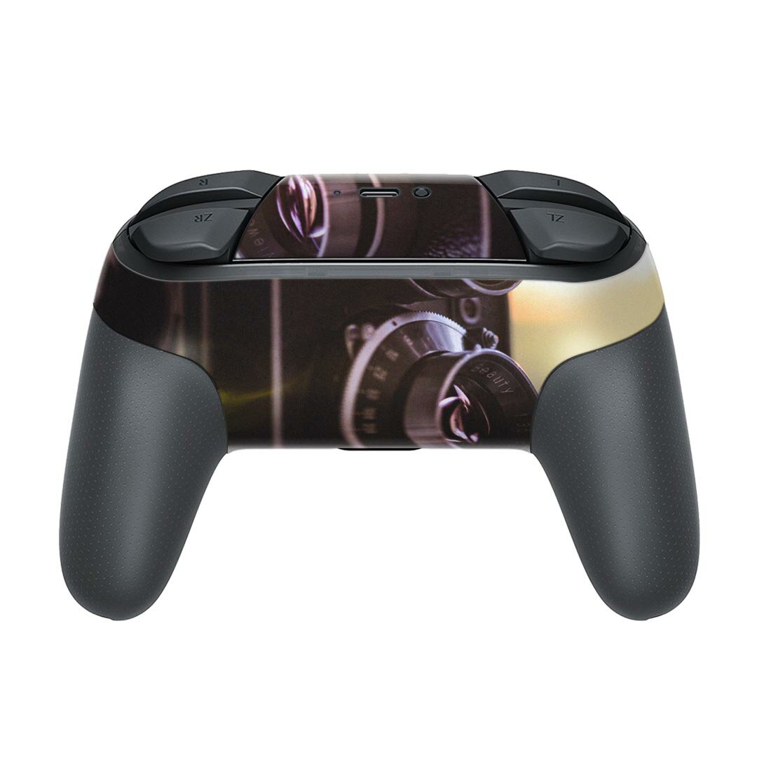 Nintendo Switch 用 PROコントローラ 専用 ニンテンドー スイッチ プロコン 専用 デザインスキンシール 全面セット カバー ケース 保護 フィルム ステッカー デコ アクセサリー 023063 カメラ　写真　レンズ