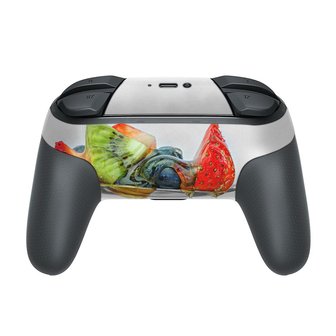 Nintendo Switch 用 PROコントローラ 専用 ニンテンドー スイッチ プロコン 専用 デザインスキンシール 全面セット カバー ケース 保護 フィルム ステッカー デコ アクセサリー 023166 フルーツ　果物