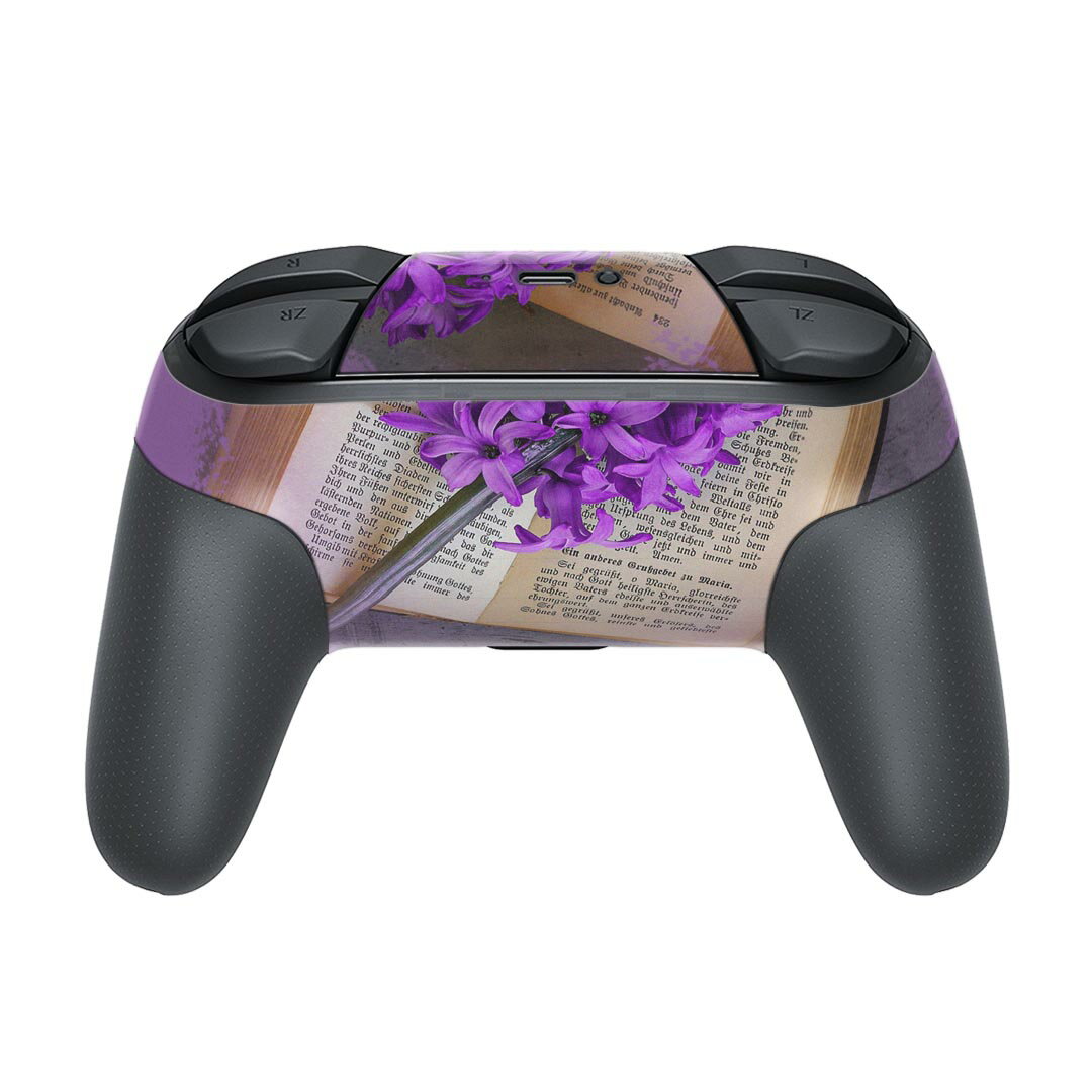 Nintendo Switch 用 PROコントローラ 専用 ニンテンドー スイッチ プロコン 専用 デザインスキンシール 全面セット カバー ケース 保護 フィルム ステッカー デコ アクセサリー 023448 花　フラワー