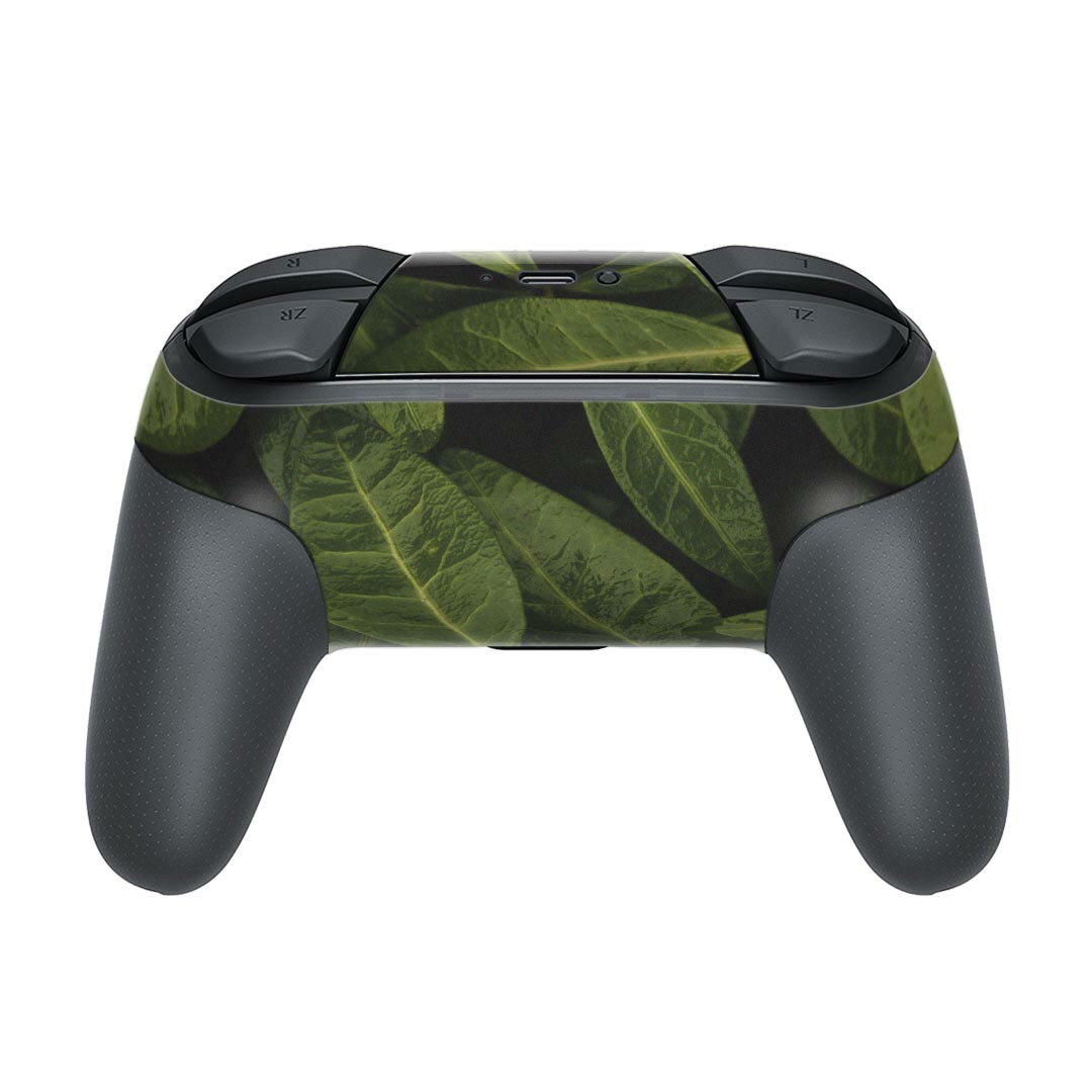 Nintendo Switch 用 PROコントローラ 専用 ニンテンドー スイッチ プロコン 専用 デザインスキンシール 全面セット カバー ケース 保護 フィルム ステッカー デコ アクセサリー 023507 葉っぱ　植物