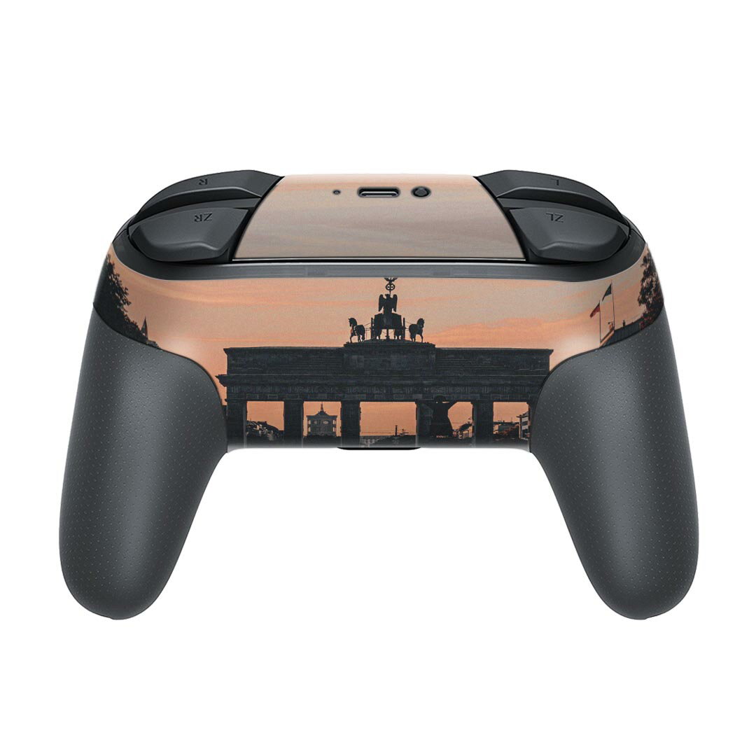 Nintendo Switch 用 PROコントローラ 専用 ニンテンドー スイッチ プロコン 専用 デザインスキンシール 全面セット カバー ケース 保護 フィルム ステッカー デコ アクセサリー 023732 夕日　写真　風景