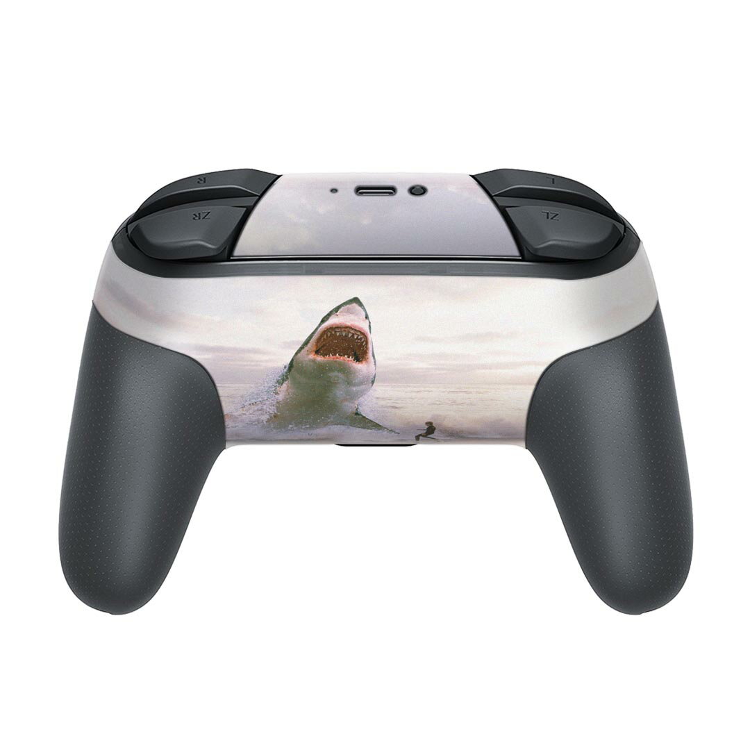 Nintendo Switch 用 PROコントローラ 専用 ニンテンドー スイッチ プロコン 専用 デザインスキンシール 全面セット カバー ケース 保護 フィルム ステッカー デコ アクセサリー 023785 サメ　海