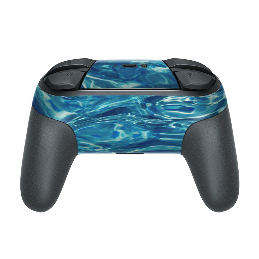 Nintendo Switch 用 PROコントローラ 専用 ニンテンドー スイッチ プロコン 専用 デザインスキンシール 全面セット カバー ケース 保護 フィルム ステッカー デコ アクセサリー 023864 水面　海