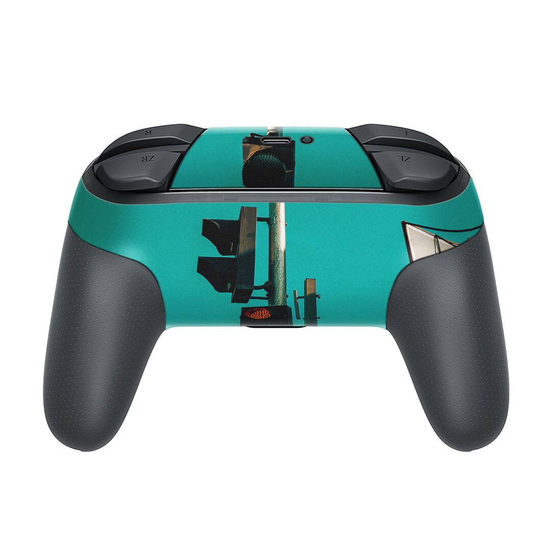 Nintendo Switch 用 PROコントローラ 専用 ニンテンドー スイッチ プロコン 専用 デザインスキンシール 全面セット カバー ケース 保護 フィルム ステッカー デコ アクセサリー 023898 信号　写真　空