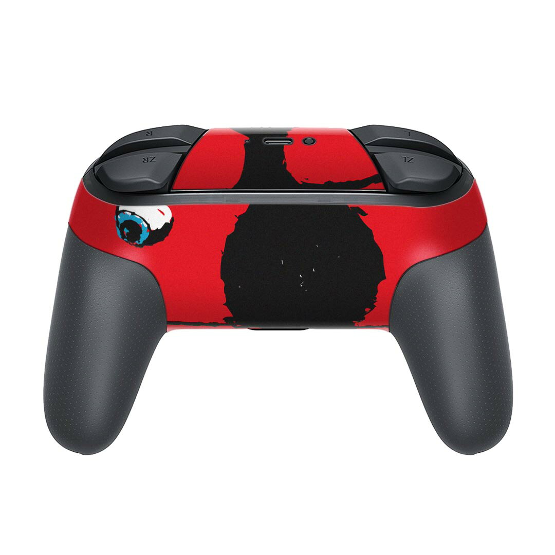 Nintendo Switch 用 PROコントローラ 専用 ニンテンドー スイッチ プロコン 専用 デザインスキンシール 全面セット カバー ケース 保護 フィルム ステッカー デコ アクセサリー 026159 烏　カラス　目玉　ハロウィンの商品画像 2